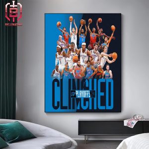 Okalahoma Thunder Clinches 12th Postseason Appearance Since 2010 Second Most In The NBA Home Decor Poster Canvas