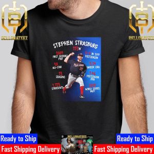 One Memorable Career For Stephen Strasburg For Washington Nationals In MLB Unisex T-Shirt