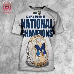 Poster For Champions Ring Of Michigan Wolverines Simply Knowns As National Champions NCAA Football 2023-2024 All Over Print Shirt