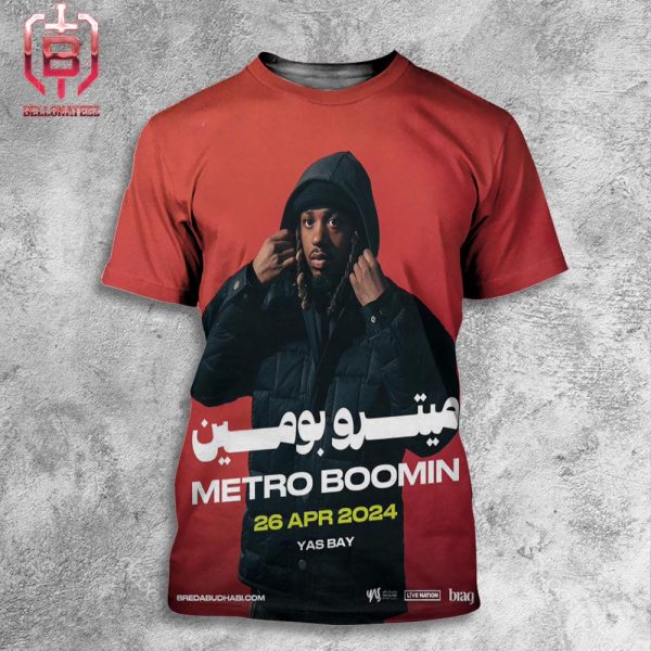 Poster For Metro Boomin At Abu Dhabi On 26 April 2024 At Yas Bay All Over Print Shirt