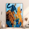 Poster For Upcoming Marvel Movie Fantastic Four 2024 2025 Home Decor Poster Canvas