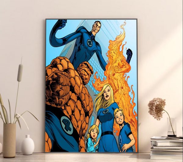 Poster For Upcoming Movie The Fanstastic Four 2024 2025 Marvel Home Decor Poster Canvas