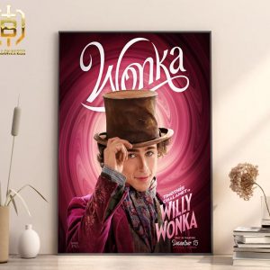 Poster Of Wonka Movie 2024 Timothee Chalamet Is Willy Wonka Home Decor Poster Canvas