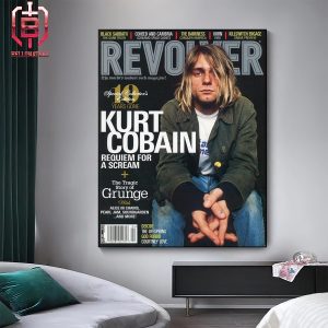 Revolever Cover Issue Throw Back From April 2004 Kurt Cobain Special Collector’s Edition10 Years Gone Home Decor Poster Canvas
