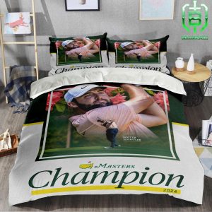 Scottie Scheffler Masters Champion 2024 Bedroom Decor Bedding Set