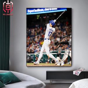 Shohei Ohtani Los Angeles Dodgers Get His 6th Home Runs This Season With 450 Feet Home Runs Home Decor Poster Canvas