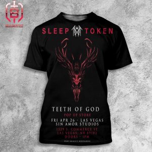 Sleep Token Ahead Of Sick New World Fest At Las Vegas Sin Amor Studios On Fri Apr 26 All Over Print Shirt
