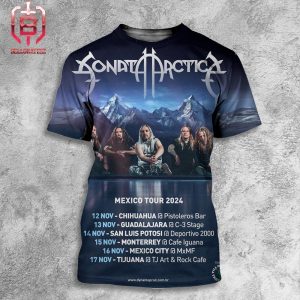 Sonata Artica Poster For Clear Cold Beyond World Tour To Mexico In November 2024 All Over Print Shirt