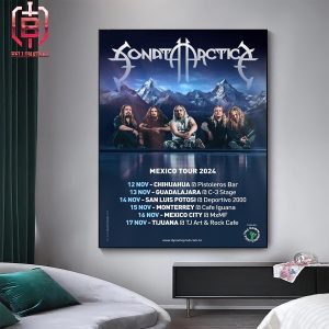 Sonata Artica Poster For Clear Cold Beyond World Tour To Mexico In November 2024 Home Decor Poster Canvas
