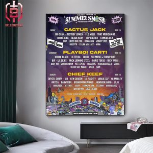 Summer Smash Fest 2024 Will Kick Off From June 14 To June 16 At Seat Geek Stadium With Cactus Jack On June 14 Home Decor Poster Canvas