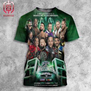 The 6-Pack Ladder Match For The Undisputed WWE Tag Team Championships Has Found Its Six Team WWE WrestleMania All Over Print Shirt