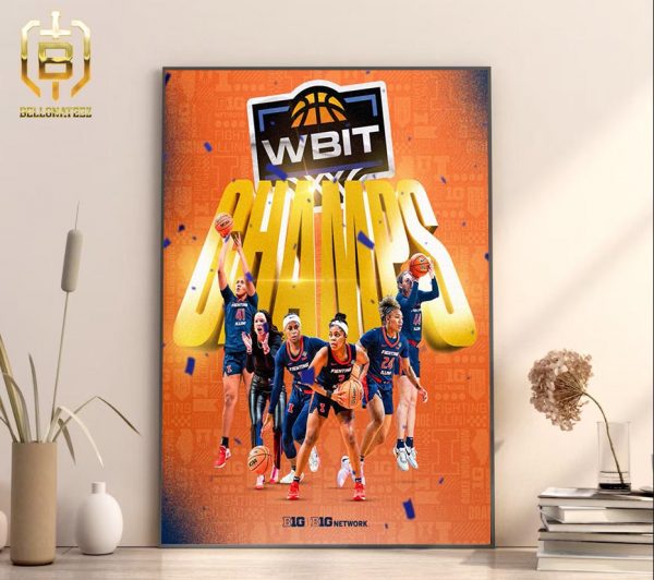 The First Ever WBIT Champions Illini WBB Home Decor Poster Canvas
