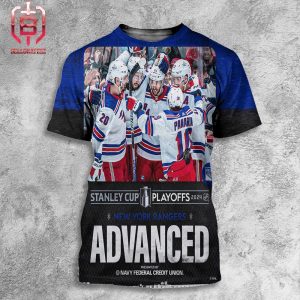 The New Yor Rangers Complete The Sweep And Are Tkhe First Team To Advance To The Second Round Stanley Cup NHL Playoffs 2024 All Over Print Shirt