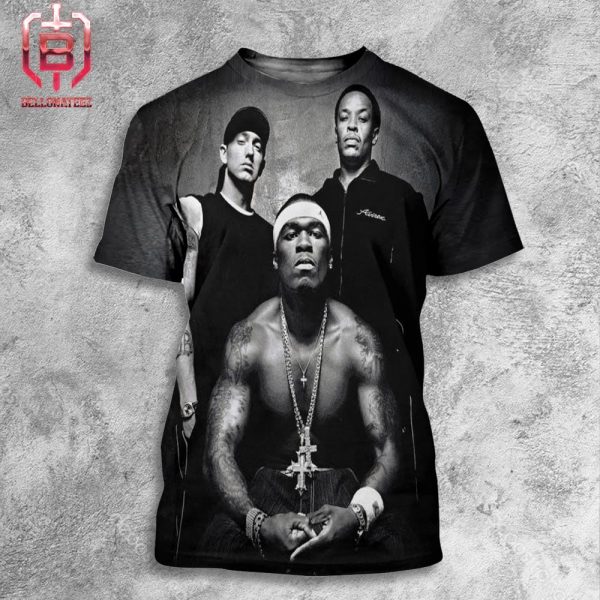 The Return Of Three Headed Monster Big 3 Enimem Dr Dre 50 Cent All Over Print Shirt