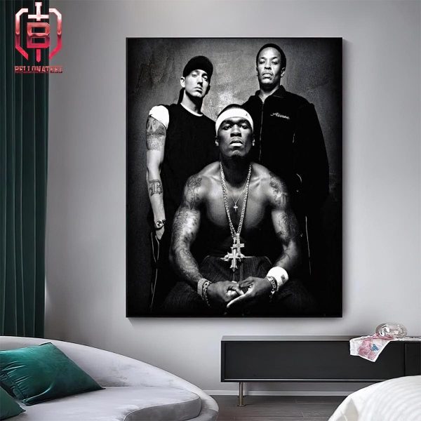 The Return Of Three Headed Monster Big 3 Enimem Dr Dre 50 Cent Home Decor Poster Canvas