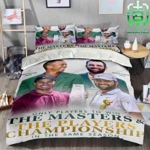 Tiger Woods And Scottie Scheffler Only Players To Win The Masters And The Players Championship In The Same Season PGA Tour Bedroom Decor Bedding Set
