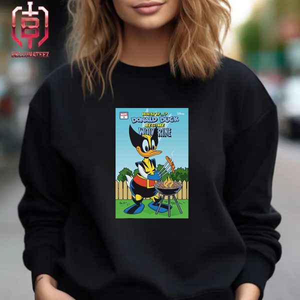 WHAT IF Donald Duck Became Wolverine Is Releasing This July Include Mickey-Hawkeye And Goofy-Hulk Unisex T-Shirt