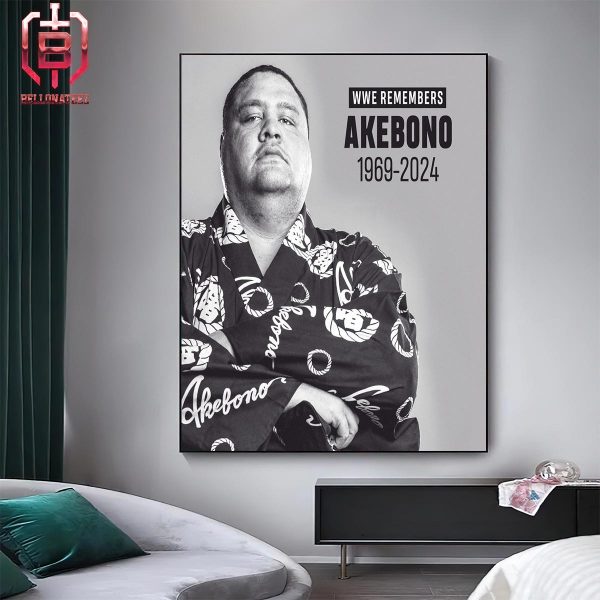 WWE Remembers Rest In Peace RIP Akebono 1969-2024 Home Decor Poster Canvas
