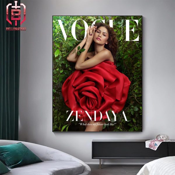 Zendaya Latest Issue Cover Vogue Magazine What Dose My Future Look Like Home Decor Poster Canvas