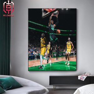 Al Hoford Dunk Moment At Game 2 Celtics With Pacers 2-0 For Celtics In Eastern Coference Final NBA Playoffs 23-24 Home Decor Poster Canvas