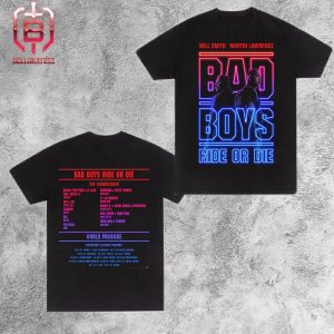 Bad Boys Ride Or Die Sound Track List And Release Date List In Cinema Around The World Two Sides Unisex T-Shirt
