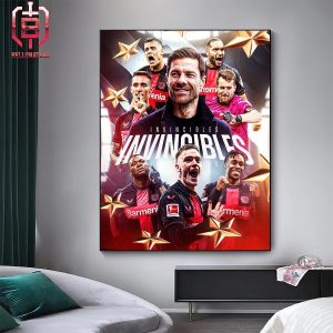 Bayer 04 Leverkusen Deutscher Meister 2024 Go The Whole League Season Without Losing A Game Home Decor Poster Canvas