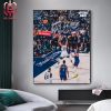 Anthony Edward With The Emphatic Block On MPJ Wolves Lead 1-0 In Series With Nuggets NBA Playoffs 2024 Home Decor Poster Canvas