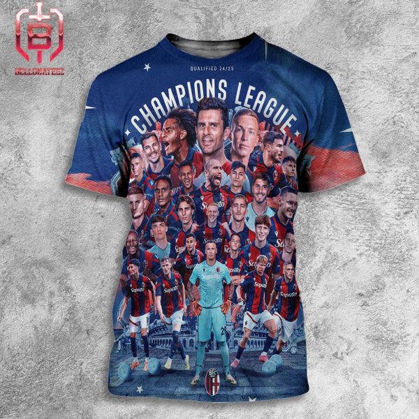 Bologna Qualified To Champions League 2024-2025 All Over Print Shirt