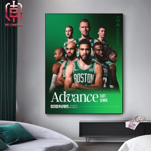 Boston Celtics Advance To East Conference Semi Final NBA Playoffs Season 2023-2024 Home Decor Poster Canvas