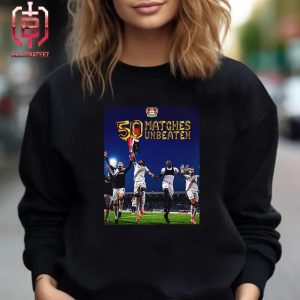 Celebration 50 Matches Unbeaten Of Bayer 04 Leverkusen Bundesliga Champions Unisex T-Shirt