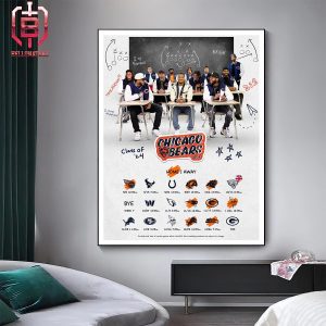 Chicago Bears Announced Their New Season NFL 2024 Schedule With Class Of 24 Home Decor Poster Canvas