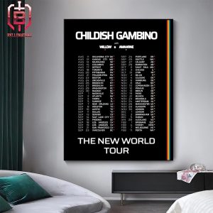 Childish Gambino The New World Tour 2024 With Willow And Amaarae Home Decor Poster Canvas
