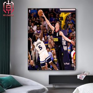 Christian Braun Block Anthony Edwards In Game Denver Nuggets Vs Timberwolves Western Semifinals NBA Playoffs 2023-2024 Home Decor Poster Canvas