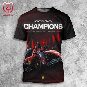 Congratulations To The Ferrari F1 Racing Team The 2024 F1 Sim Racing Constructor Champions All Over Print Shirt