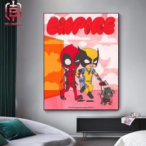 Cute Version Dogpool Deadpool And Wolverine On Cover Of Empire Magazine Thursday May 9th 2024 Home Decor Poster Canvas