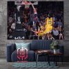 Isaiah Hartenstein Poster Dunk On Myles Turner Knicks Lead 3-2 After Blow Out Pacers Game 5 Eastern Semifinals NBA Playoffs 2023-2024 Home Decor Poster Canvas