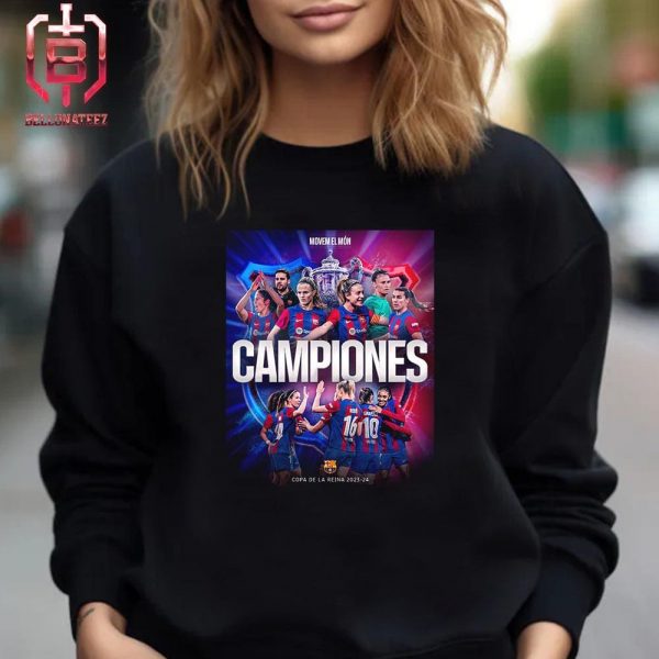 FC Barcelona Femeni Capiones Copa De La Reina 2023-2024 Women Champions Unisex T-Shirt