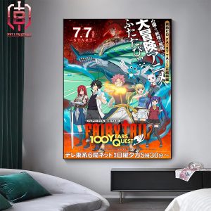 Fairy Tail 100 Years Quest New Main Visual Premiere On July 7th Home Decor Poster Canvas