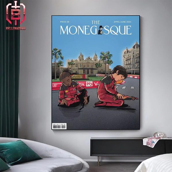 Ferrari F1 Team On Front Cover From The Monegasque Magazine In Monaco Home Decor Poster Canvas