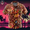 Fire Type Pattern Pokemon Beach Wear Aloha Style For Men And Women Button Up Hawaiian Shirt