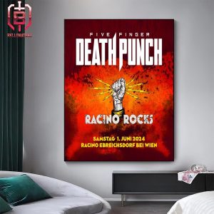 Five Finger Death Punch Coming To Racino Rocks In Austria With Metallica On June 1st 2024 Home Decor Poster Canvas