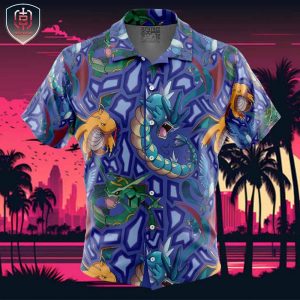 Flying Type Pokemon Pokemon Beach Wear Aloha Style For Men And Women Button Up Hawaiian Shirt