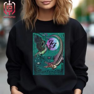 Foo Fighters Poster At New Orleans Lousiana On May 3rd 2024 Color Foil Prints Merchandise Unisex T-Shirt