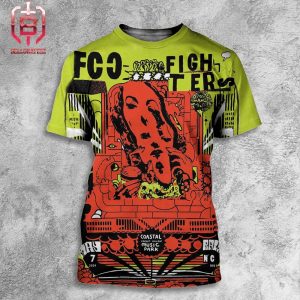 Foo Fighters Show At Coastal Credit Union Music Park In Releigh NC On May 7th 2024 All Over Print Shirt