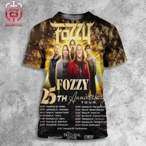 Fozzy Band Will Be Kicking Off 25-Year Anniversary Celebration With Their 25th Anniversary Tour In The USA All Over Print Shirt