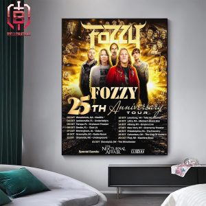 Fozzy Band Will Be Kicking Off 25-Year Anniversary Celebration With Their 25th Anniversary Tour In The USA Home Decor Poster Canvas
