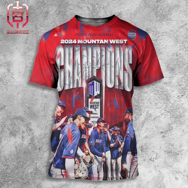 Fresno State Bulldogs Baseball Is The 2024 Moutain West Champions NCAA Men’s Baseball All Over Print Shirt