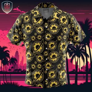Future Gadget Lab Badge Steins Gate Beach Wear Aloha Style For Men And Women Button Up Hawaiian Shirt