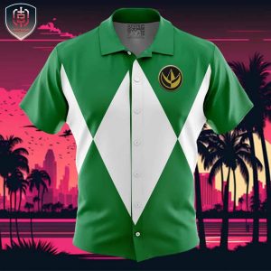 Green Ranger Mighty Morphin Power Rangers Beach Wear Aloha Style For Men And Women Button Up Hawaiian Shirt