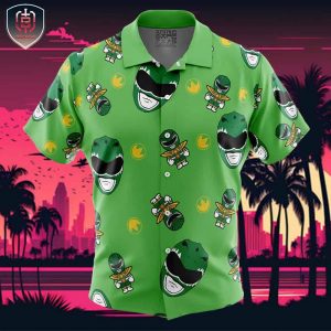 Green Ranger Pattern Mighty Morphin Power Rangers Beach Wear Aloha Style For Men And Women Button Up Hawaiian Shirt